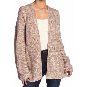 Sz S- DEX MultiColor Metallic Open Knit Oversize 3/4 Length Cardigan Sweater